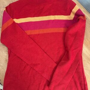 Colorful Striped Women's Turtleneck Sweater